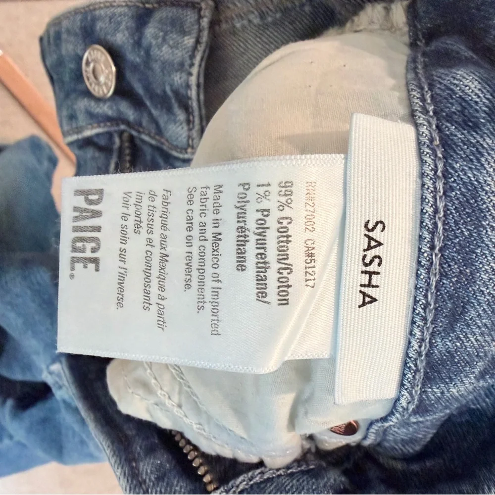 PAIGE Sasha Wide Leg Jean Lovejoy Distressed Size 29 - Picture 5 of 11